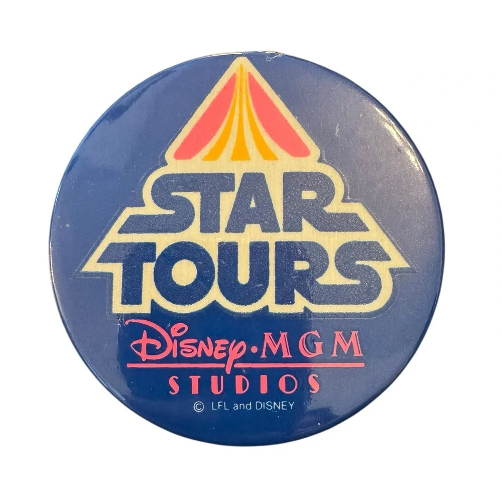 Vintage Disney MGM Studios Star Tours Button - Picture 2 of 4